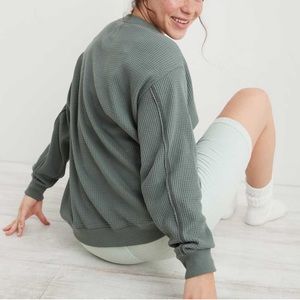 Aerie oversized waffle knit sweatshirt